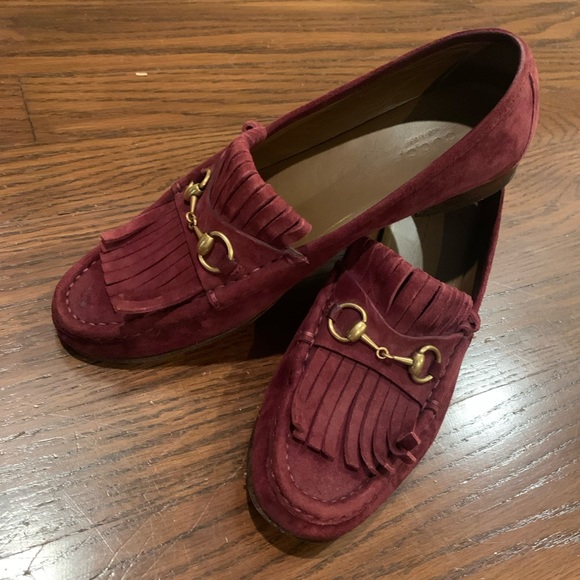 Gucci Loafers in suede - Burgundy - Picture 2 of 6